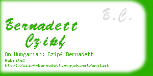 bernadett czipf business card